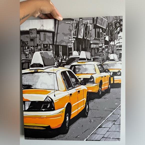 Canvas Taxi Painting - Picture 1 of 1